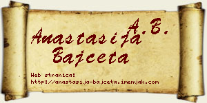 Anastasija Bajčeta vizit kartica